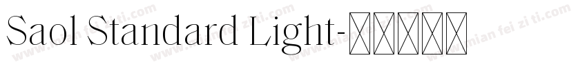 Saol Standard Light字体转换